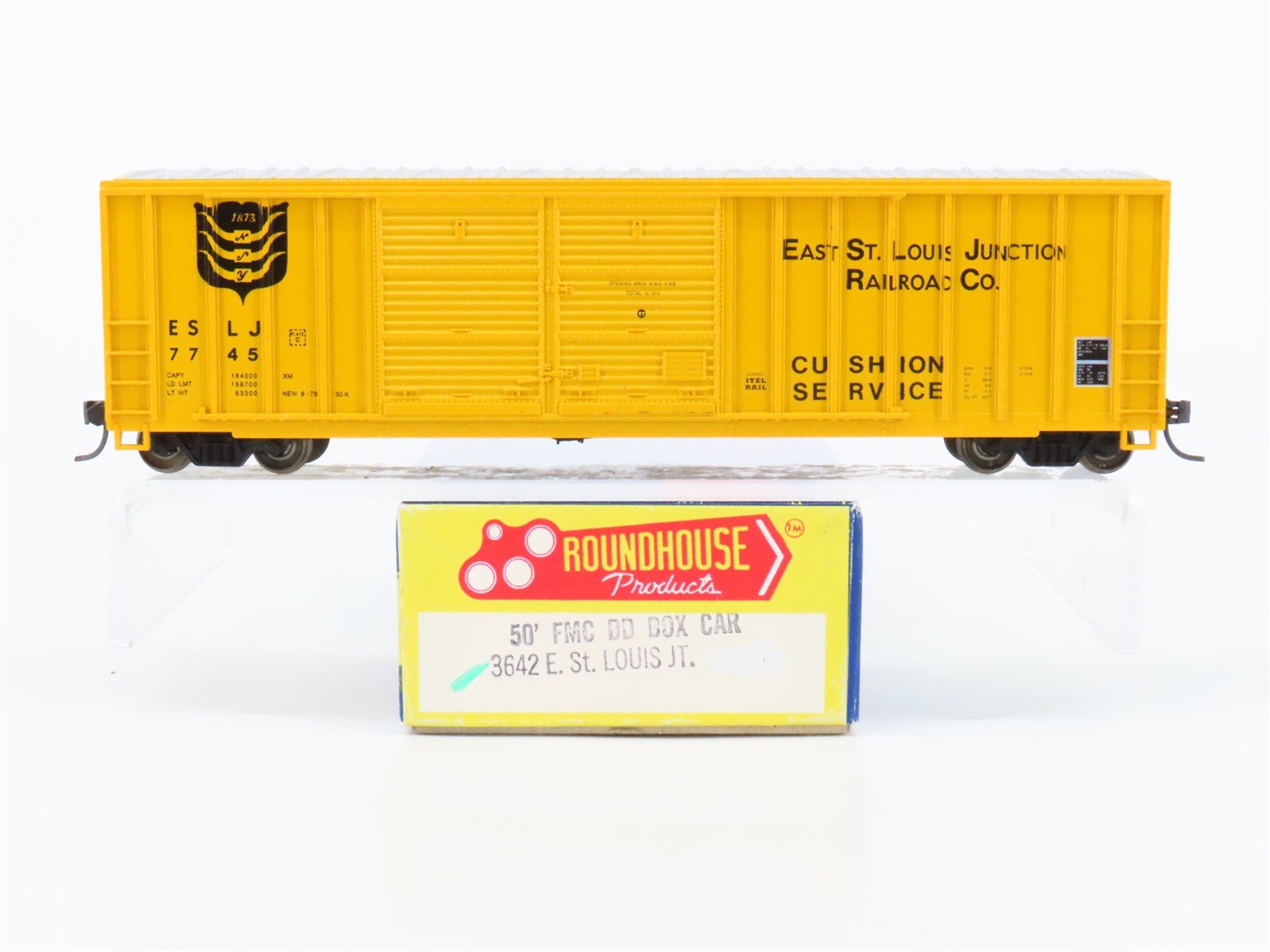 HO Scale Roundhouse 3642 ESLJ East St Louis Junction 50' Box Car #7745 -Upgraded