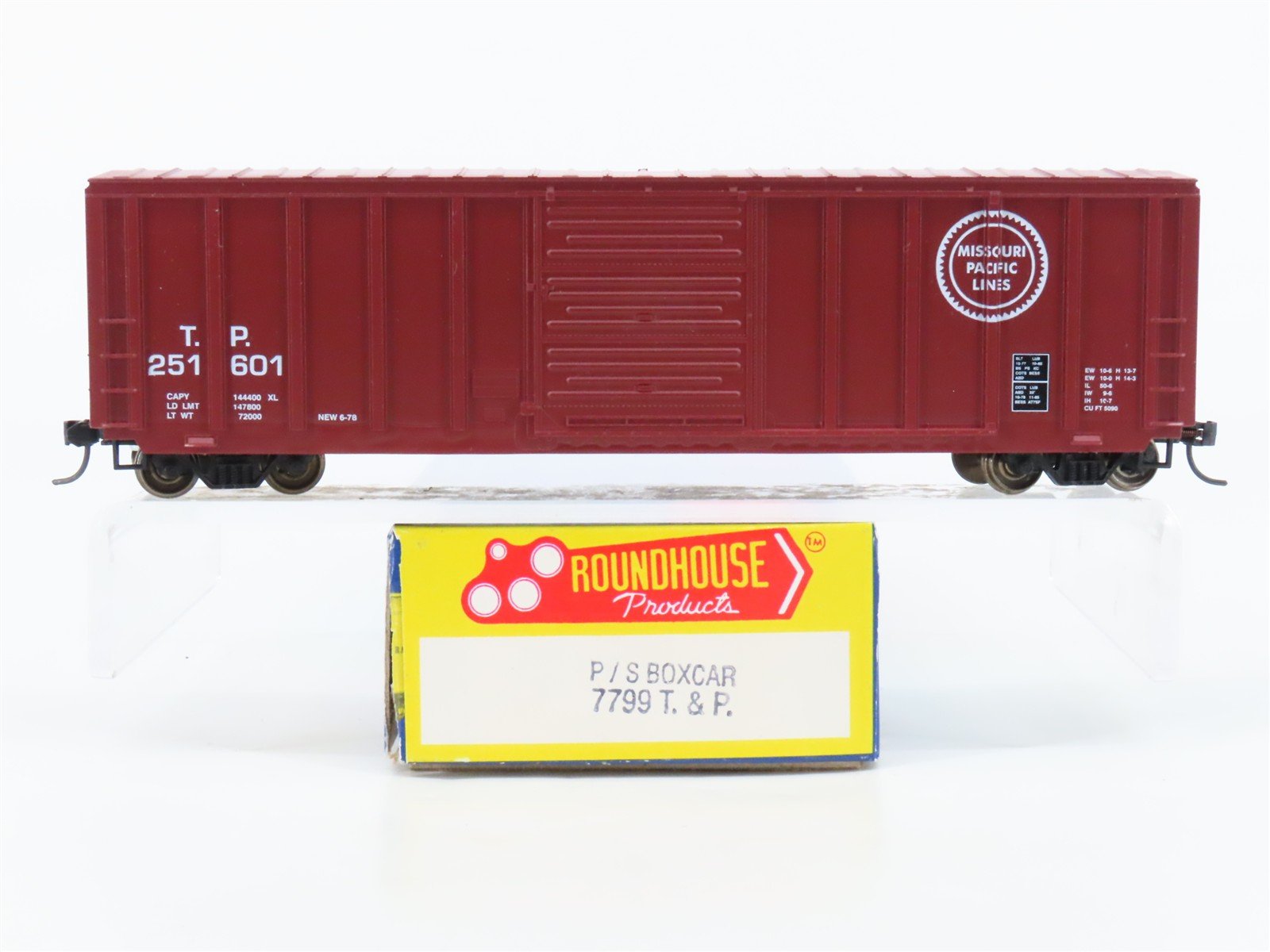 HO Roundhouse 7799 TP MP Missouri Pacific Single Door Box Car #251601 - Upgraded