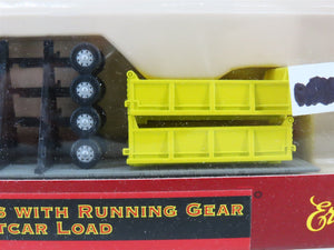 HO Scale Ertl 4085 KD Grain Boxes With Running Gear Flat Car Load - Sealed