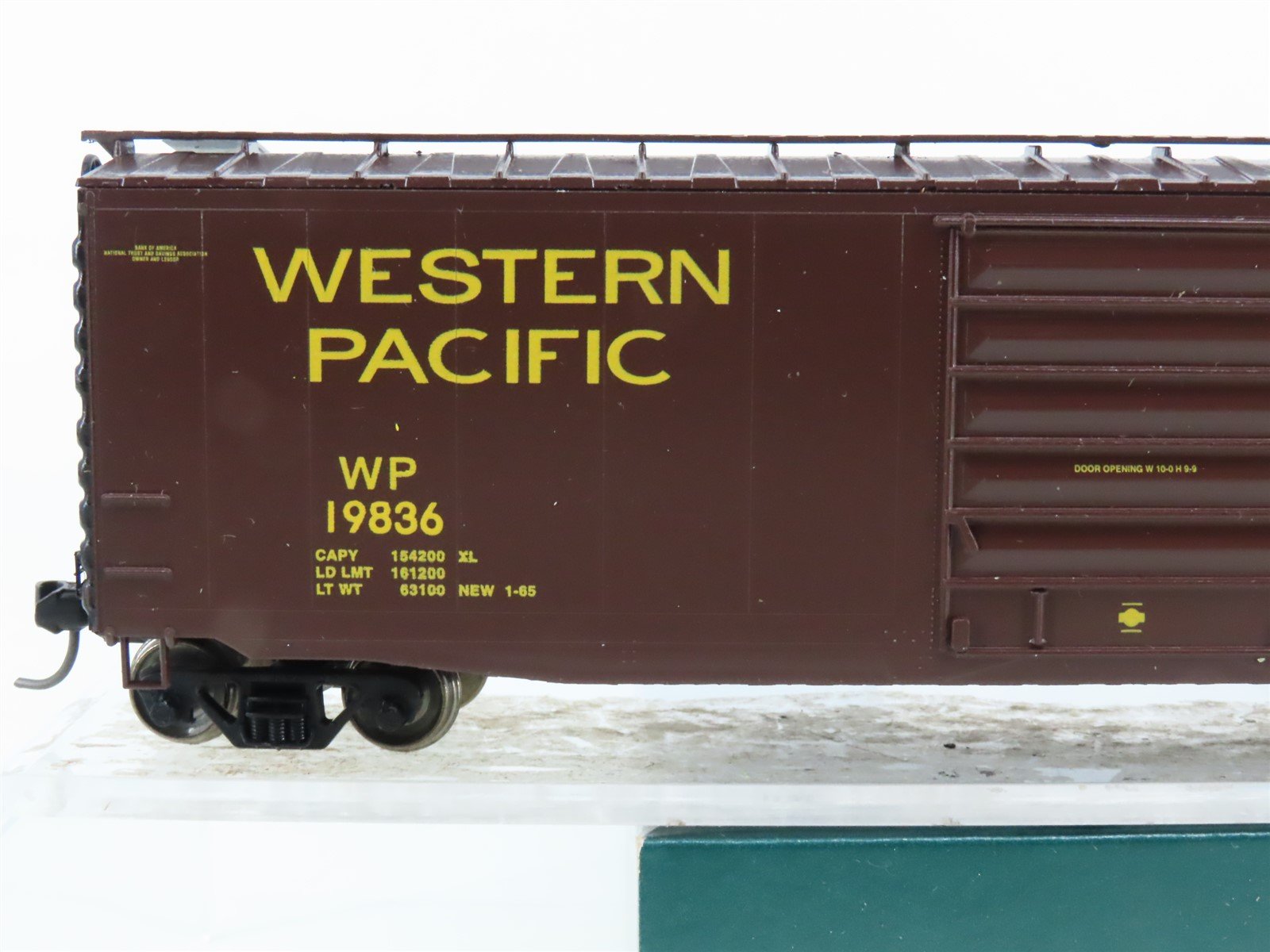 HO Scale LBF 51701 WP Western Pacific Railroad 50' Single Door Box Car #19836