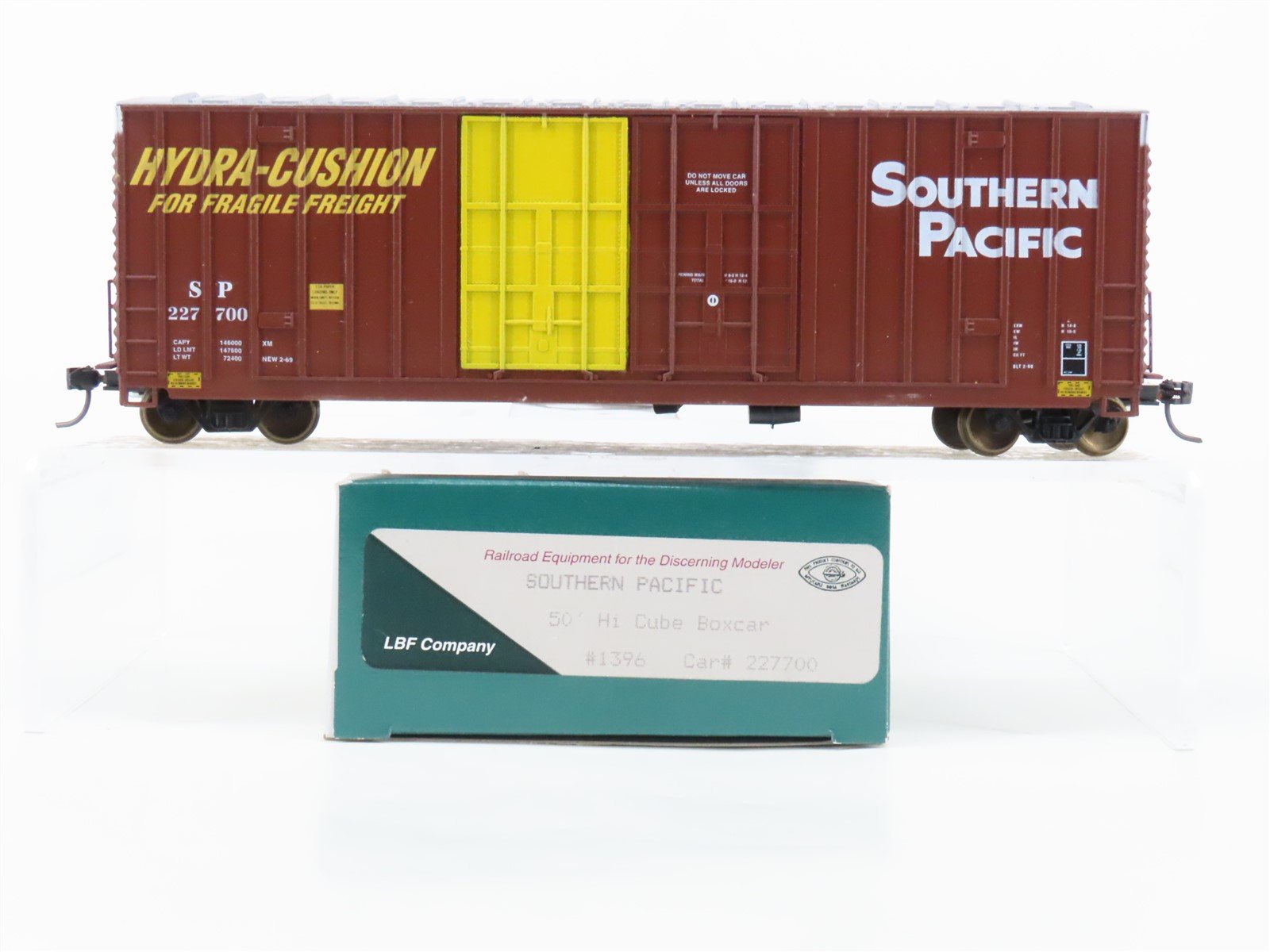 HO Scale LBF 1396 SP Southern Pacific Railroad 50' Hi Cube Box Car #227700
