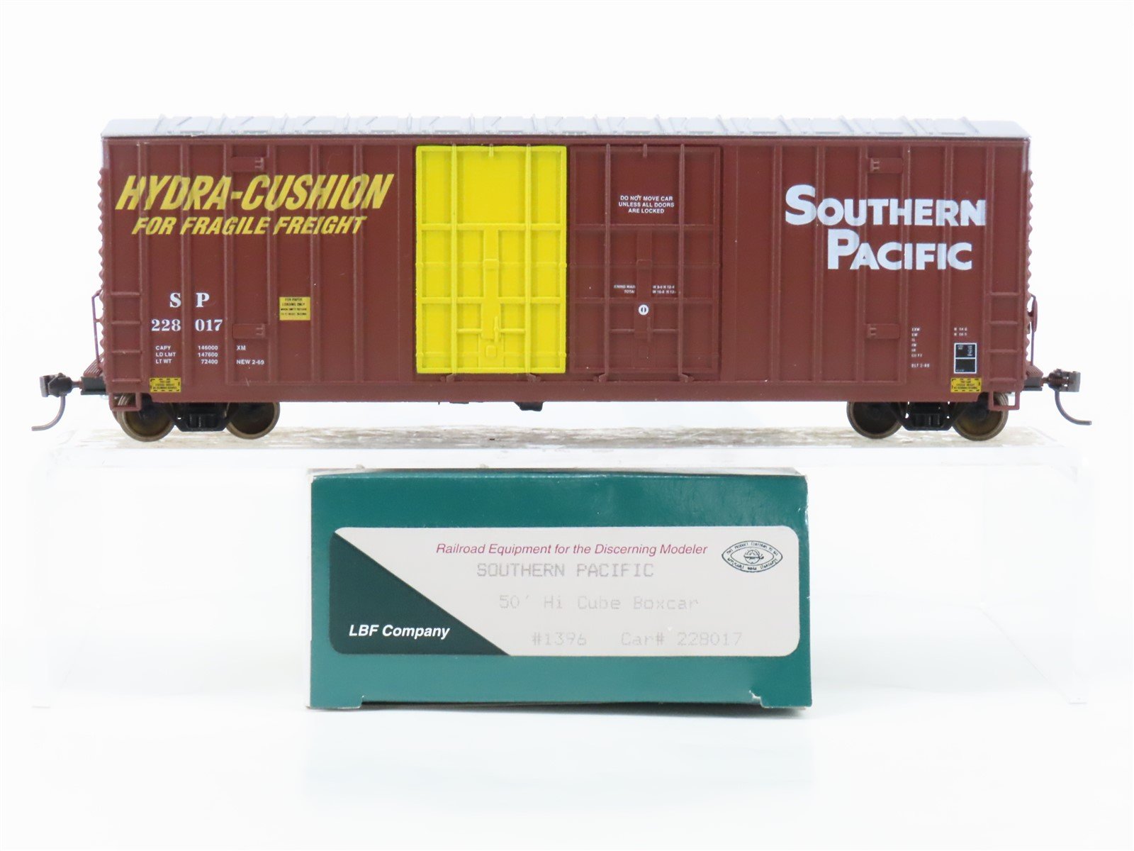 HO Scale LBF 1396 SP Southern Pacific Railroad 50' Hi Cube Box Car #228017