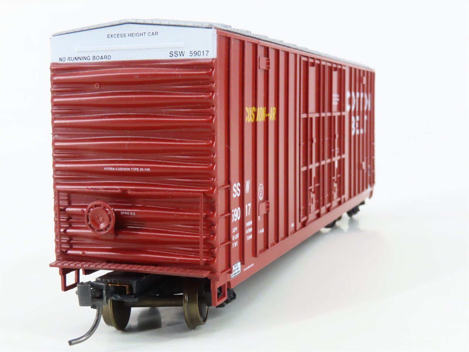 HO Scale LBF 1393 SSW Cotton Belt Route 50' Hi Cube Box Car #59017