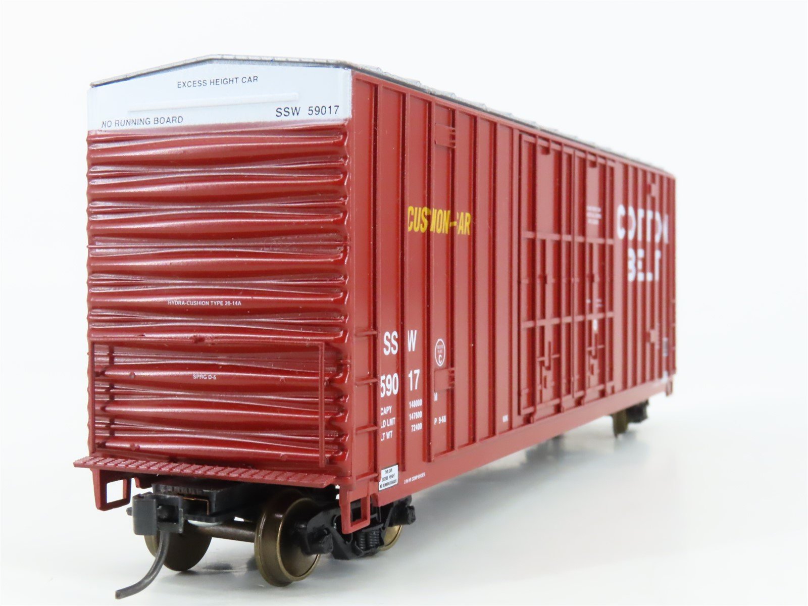 HO Scale LBF 1393 SSW Cotton Belt Route 50' Hi Cube Box Car #59017