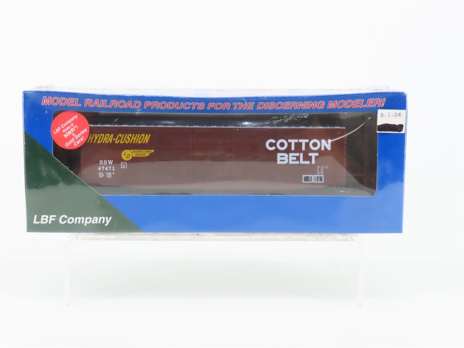 HO Scale LBF 1138-9 SSW Cotton Belt 50' Double Door Box Car #47471 - Sealed