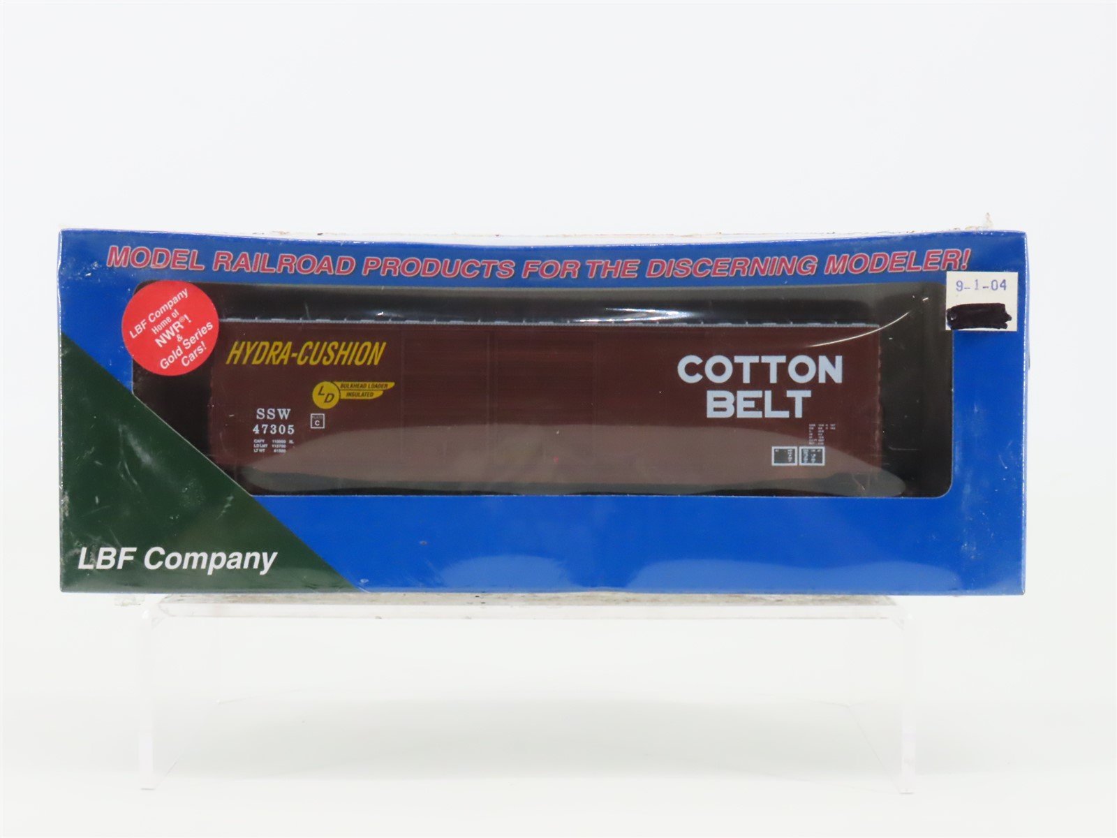 HO Scale LBF 1138-9 SSW Cotton Belt 50' Double Door Box Car #47305 - Sealed