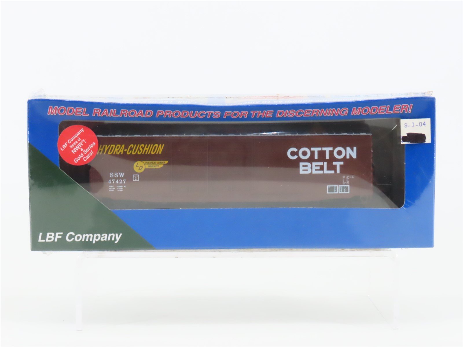HO Scale LBF 1138-9 SSW Cotton Belt 50' Double Door Box Car #47427 - Sealed