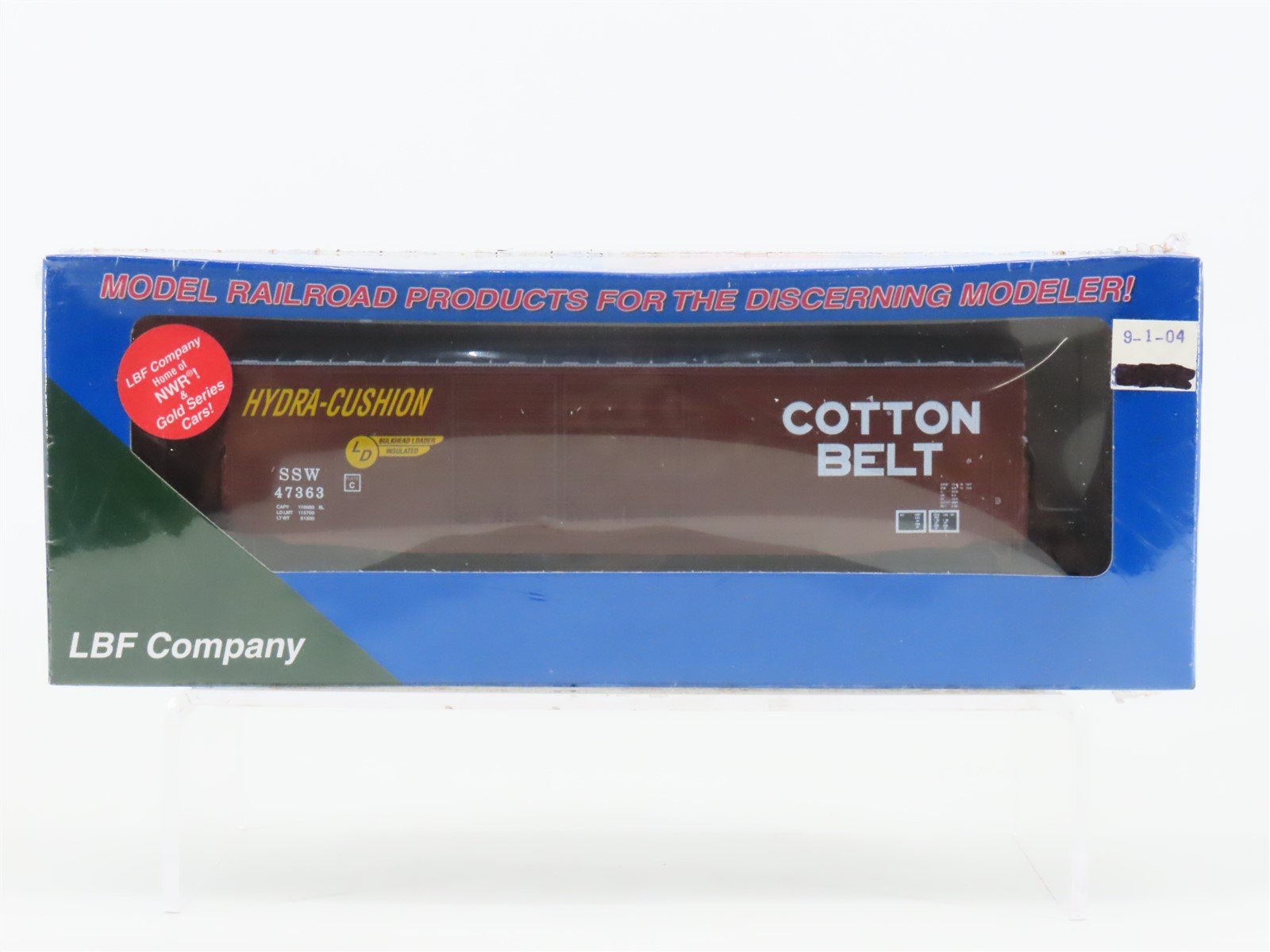HO Scale LBF 1138-9 SSW Cotton Belt 50' Double Door Box Car #47363 - Sealed
