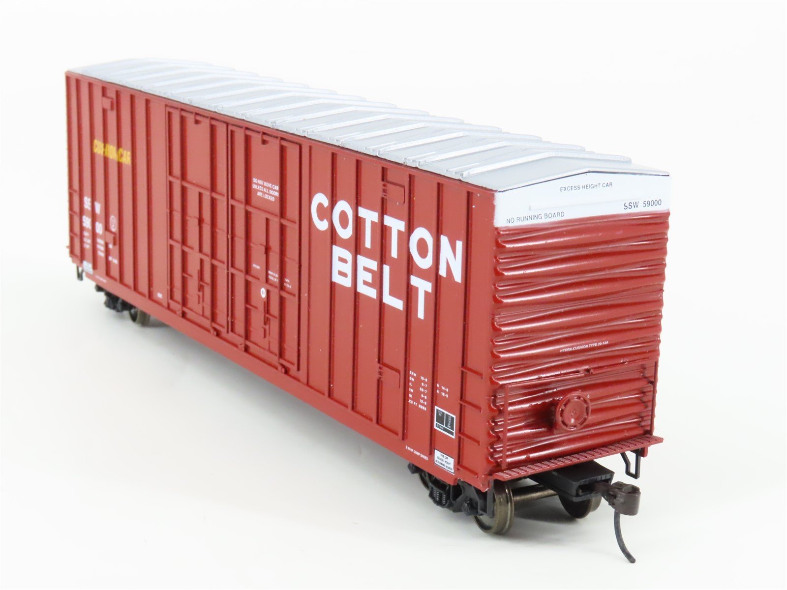 HO Scale E&C Shops 1507-1 SSW Cotton Belt Route 50' Hi Cube Box Car #59000