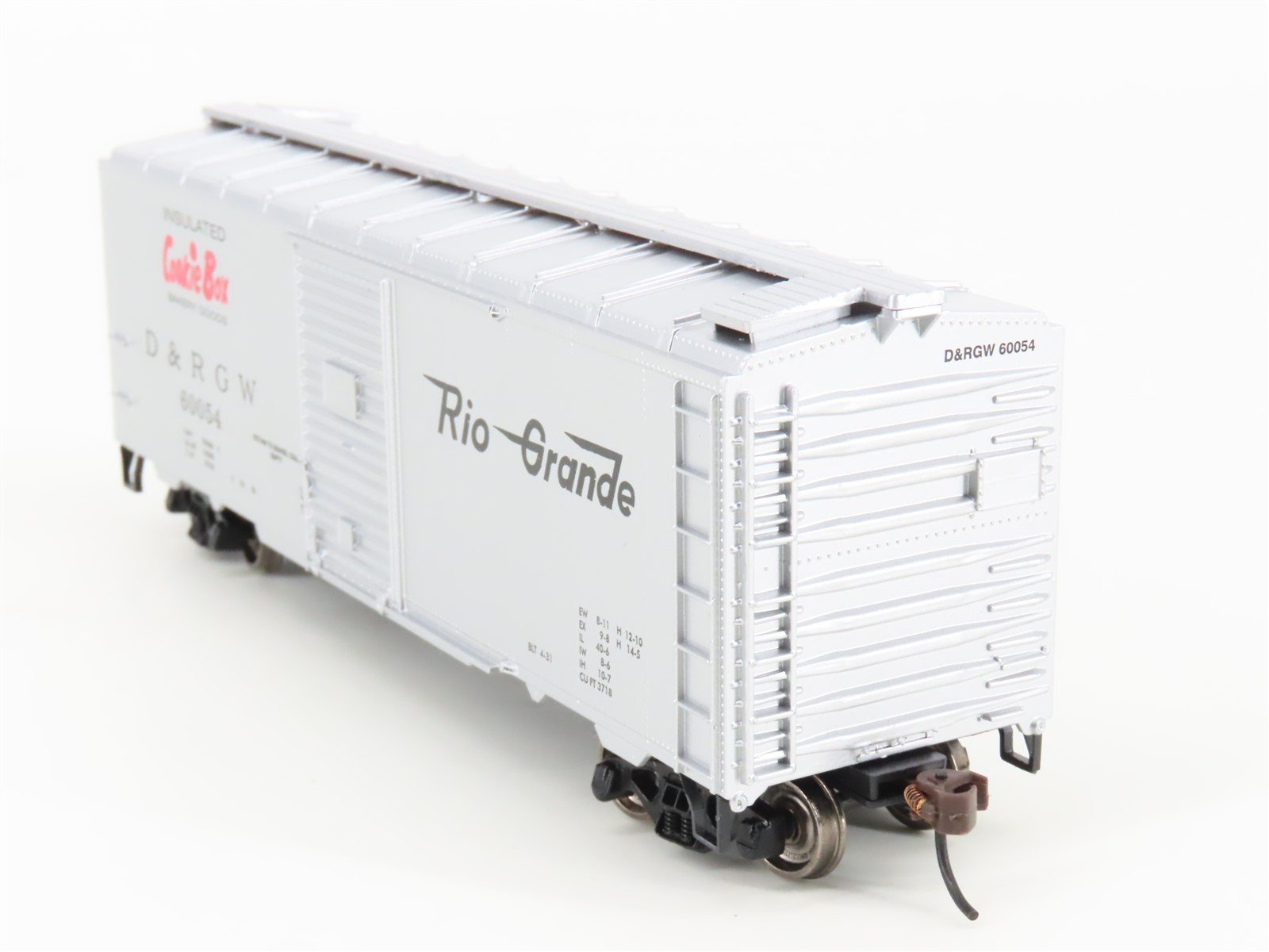 HO Roundhouse 20416 D&RGW Rio Grande Cookie Box 40' Single Door Box Car #60054