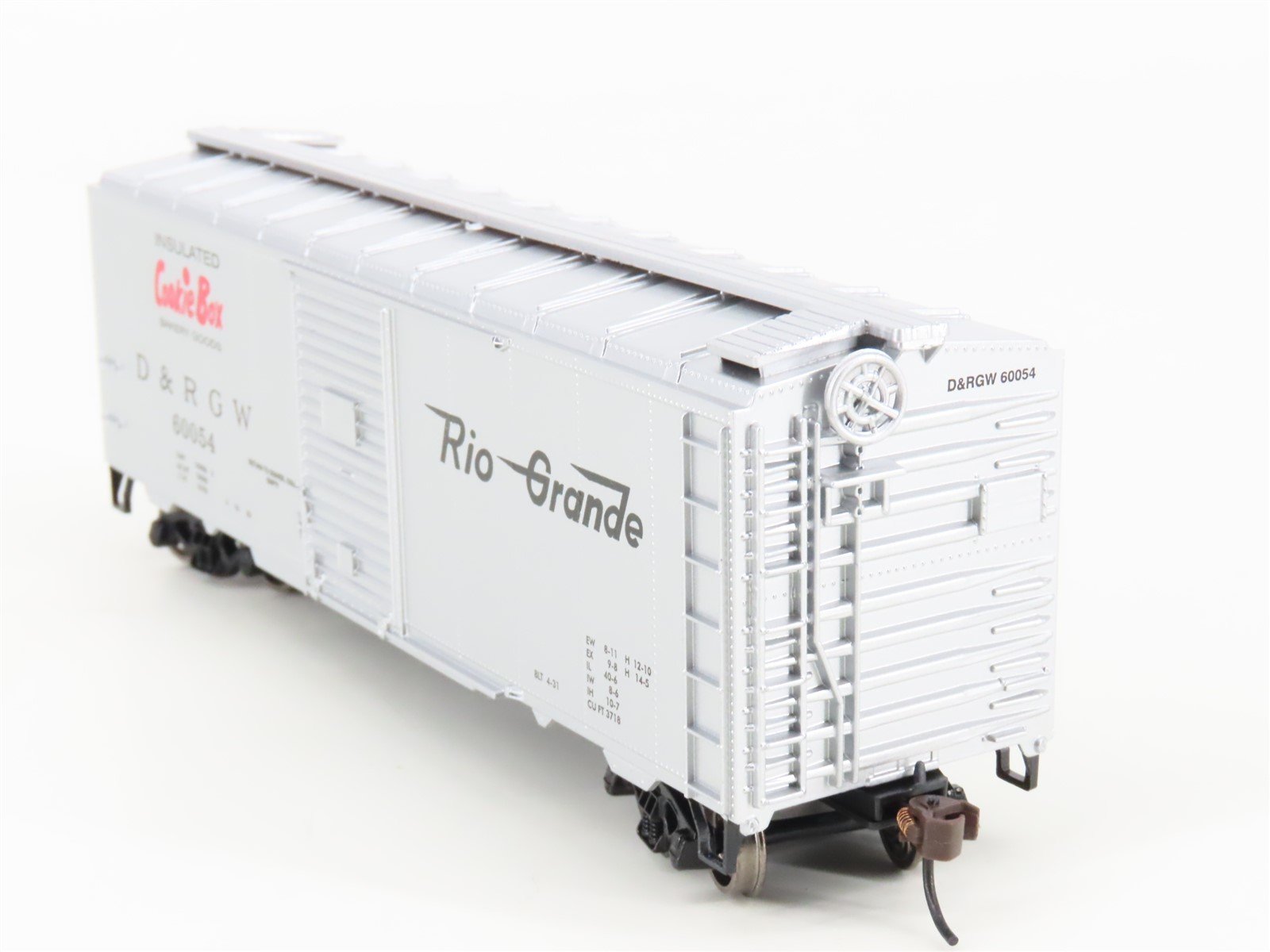 HO Roundhouse 20416 D&RGW Rio Grande Cookie Box 40' Single Door Box Car #60054