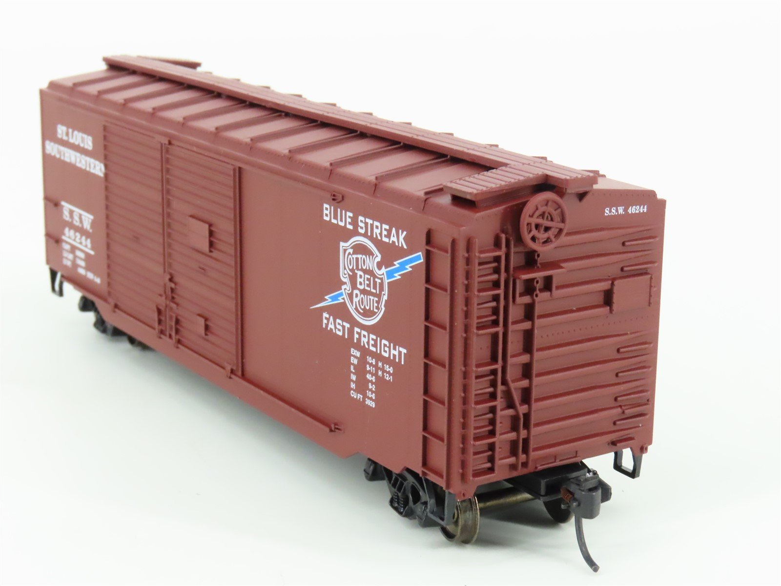 HO Scale Roundhouse 20607 SSW Cotton Belt Route 40' Double Door Box Car #46244