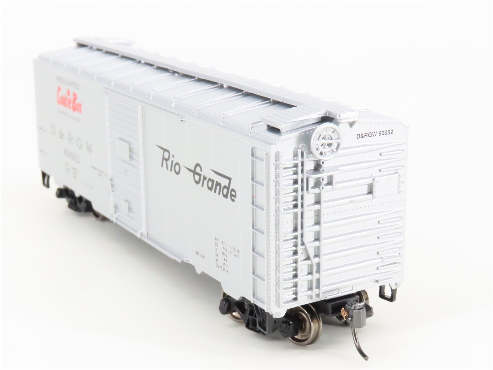 HO Scale Roundhouse 20416 D&RGW Rio Grande Cookie Box 40' Box Car #60052