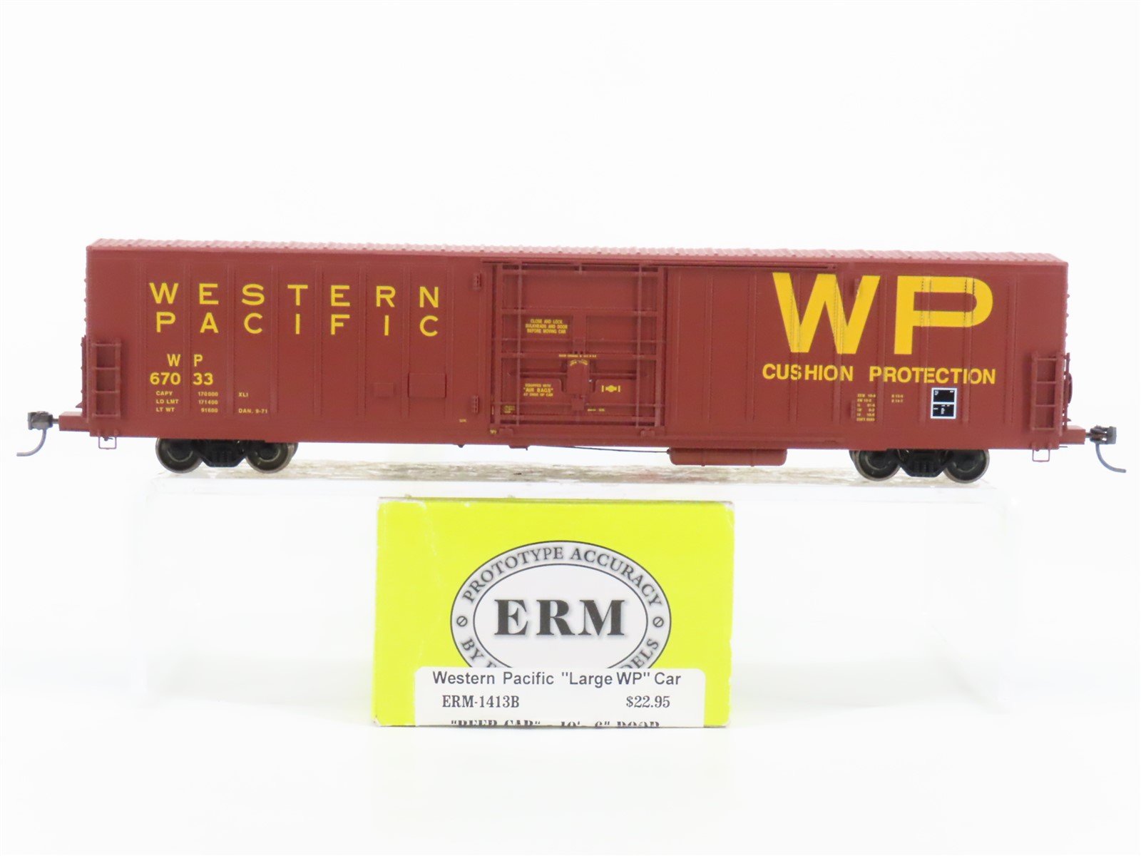 HO Scale Eel River Models ERM-1413B WP Western Pacific Railroad Box Car #67033