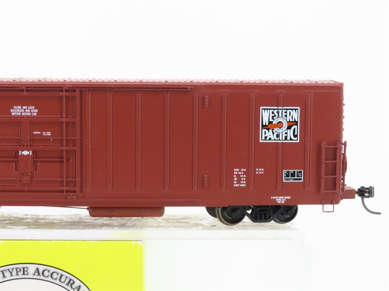 HO Scale Eel River Models ERM-1454B WP Western Pacific Feather Box Car #66194