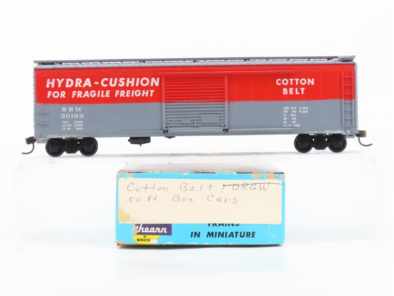 HO Scale Roundhouse SSW Cotton Belt 50' Single Door Box Car #30169