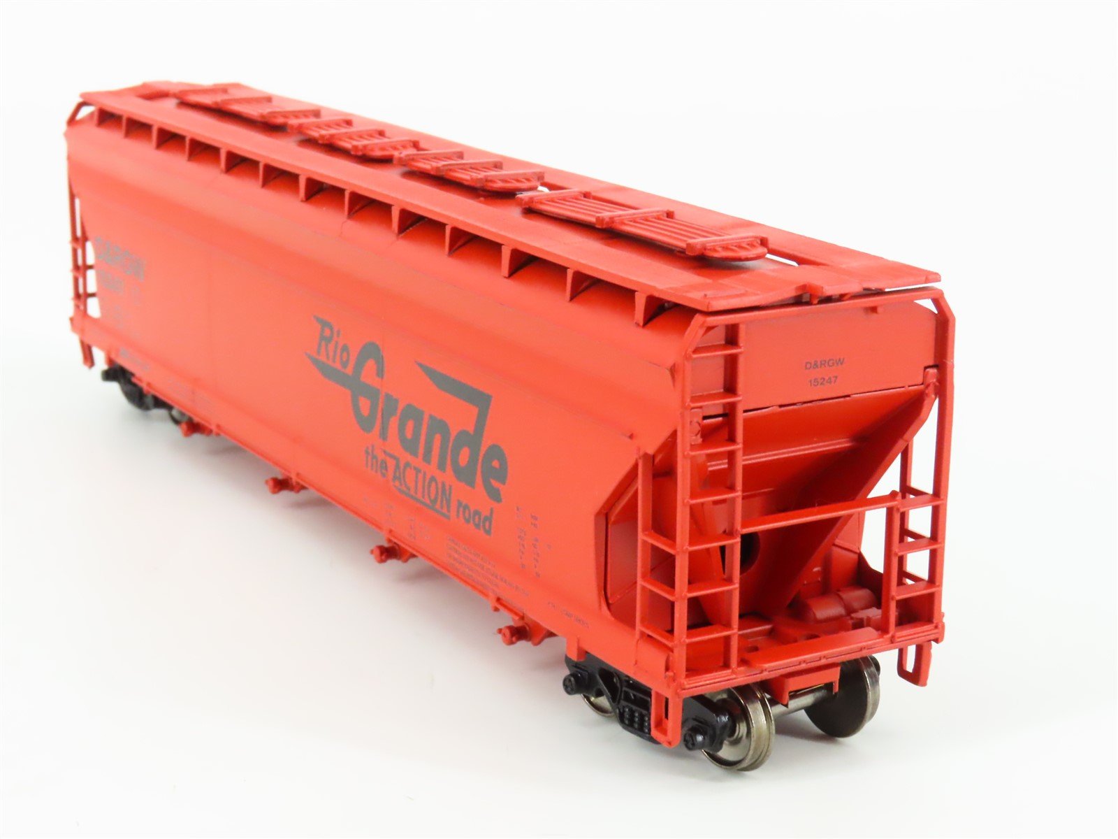 HO Scale Athearn 1906 D&RGW Rio Grande Centerflow 4-Bay Covered Hopper #15247