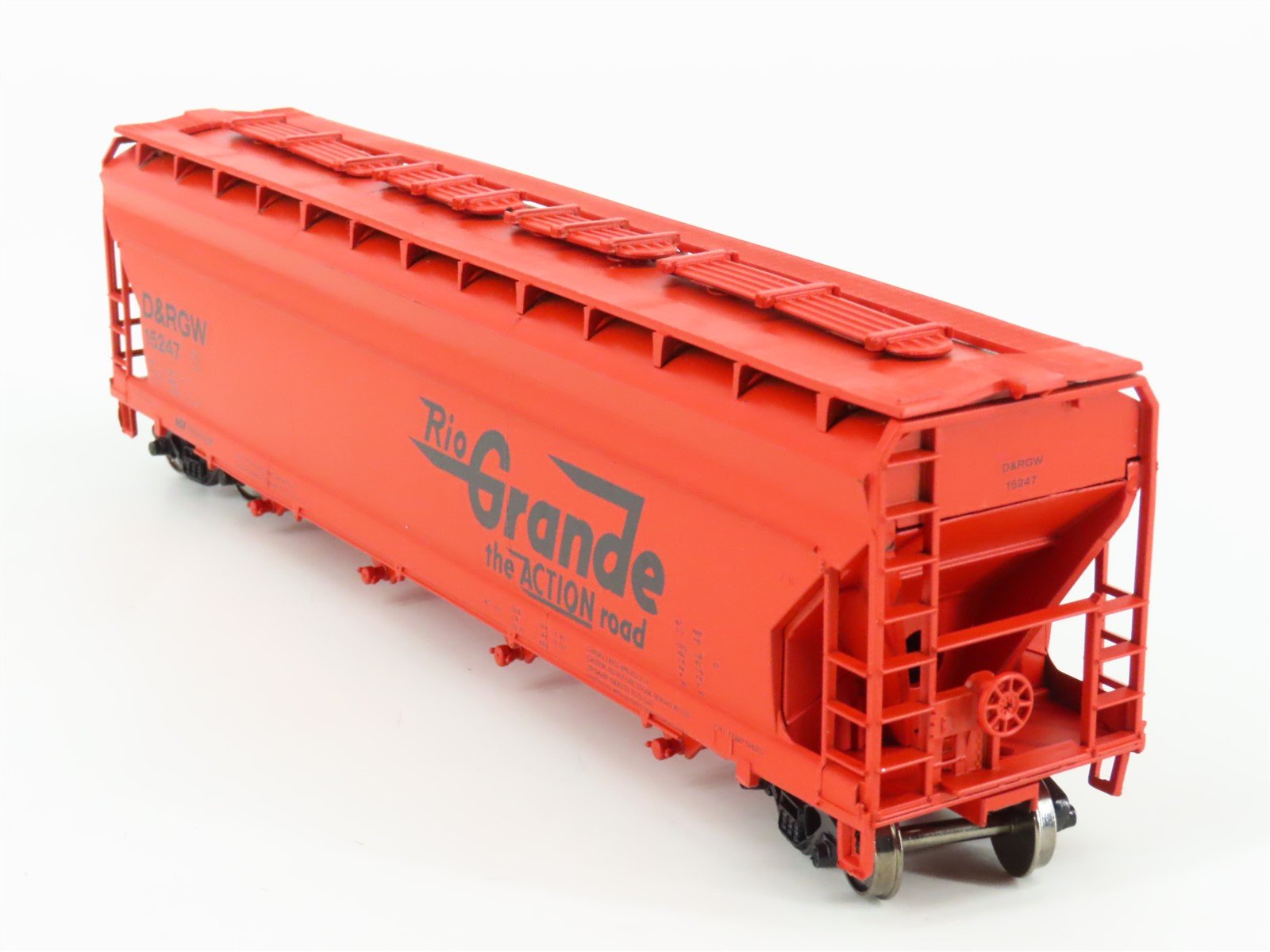 HO Scale Athearn 1906 D&RGW Rio Grande Centerflow 4-Bay Covered Hopper #15247