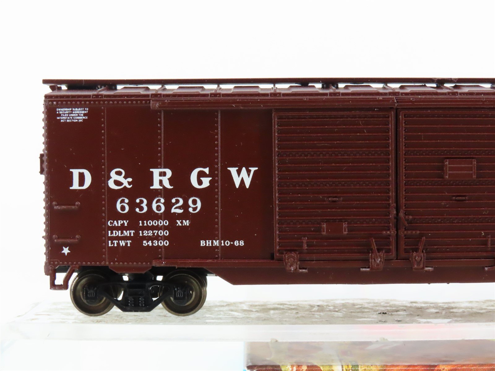 HO Athearn Rail Runner 292-1 D&RGW Rio Grande 50' Double Door Box Car #63629