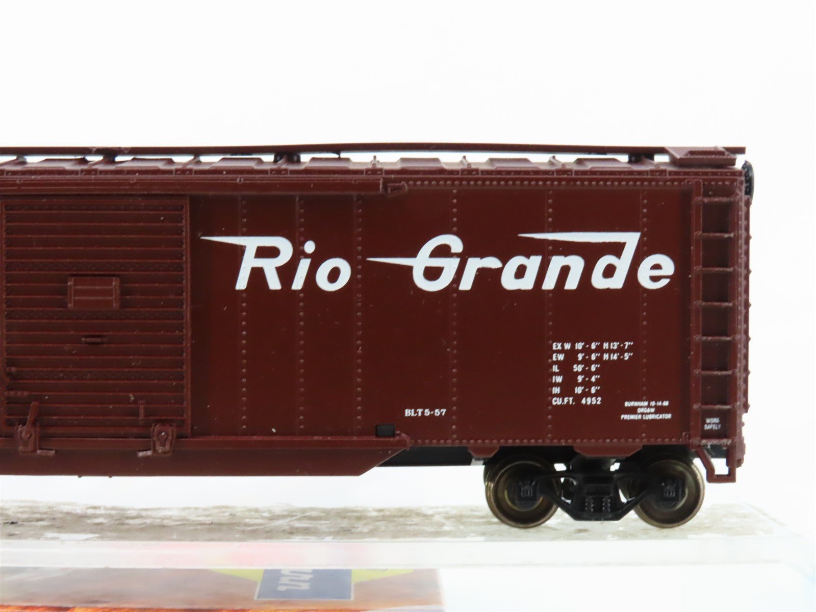 HO Athearn Rail Runner 292-1 D&RGW Rio Grande 50' Double Door Box Car #63629