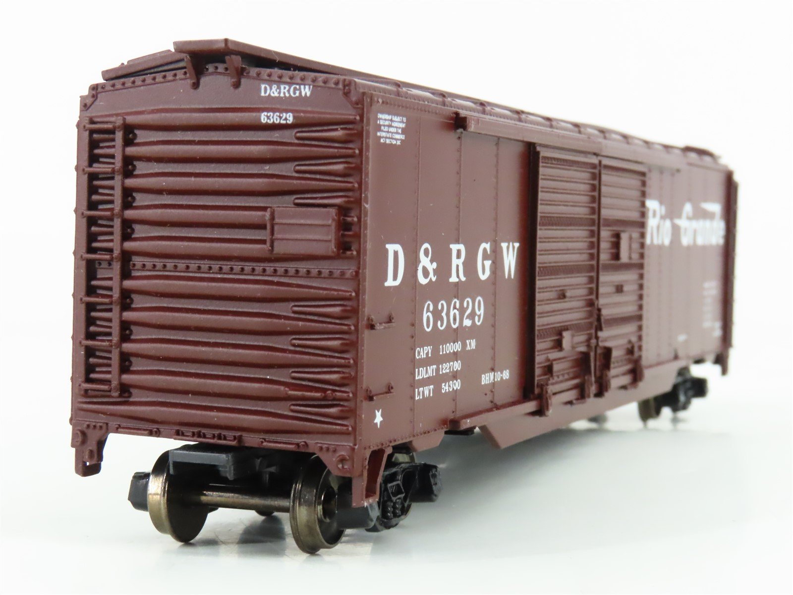 HO Athearn Rail Runner 292-1 D&RGW Rio Grande 50' Double Door Box Car #63629