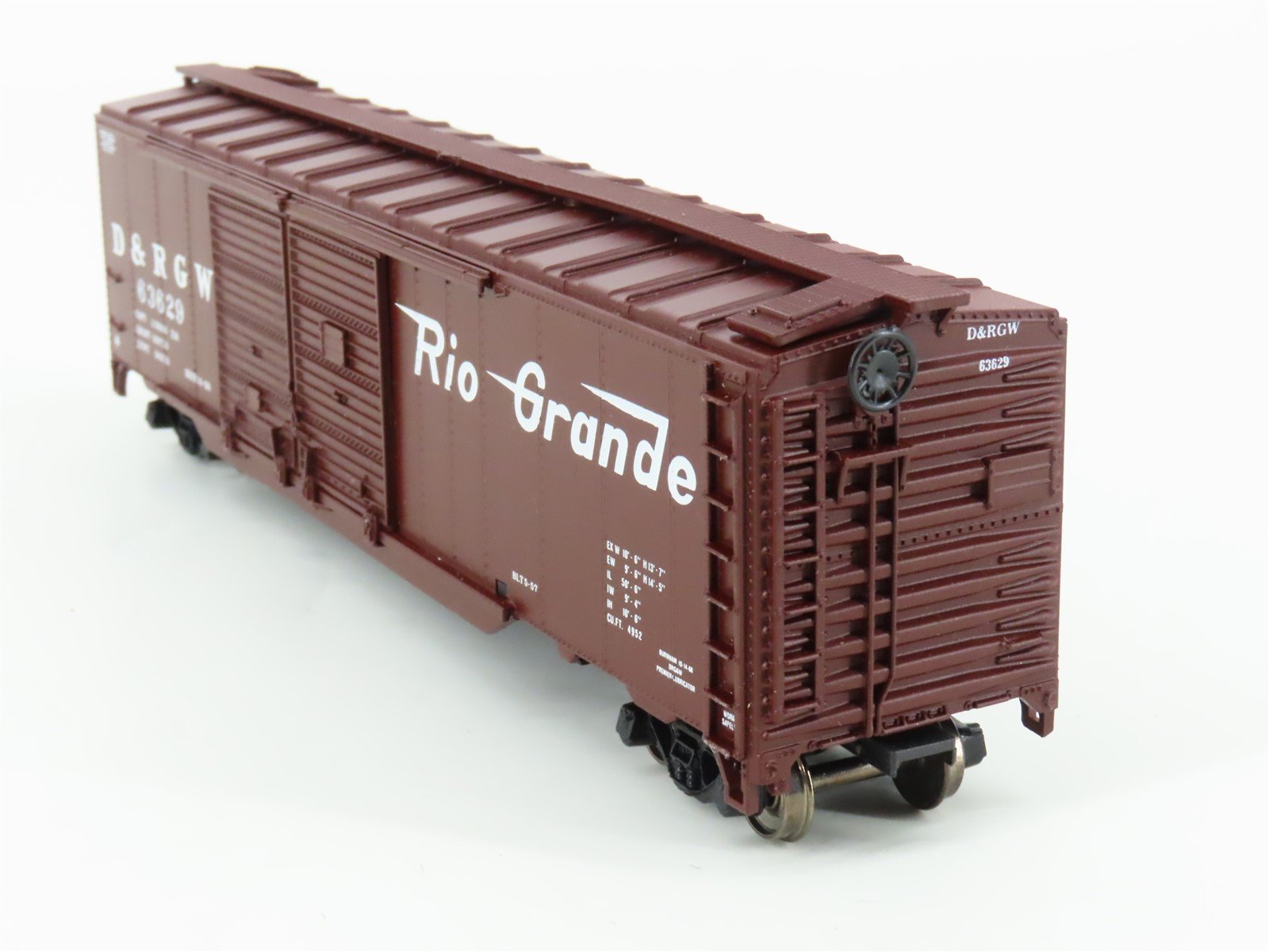 HO Athearn Rail Runner 292-1 D&RGW Rio Grande 50' Double Door Box Car #63629