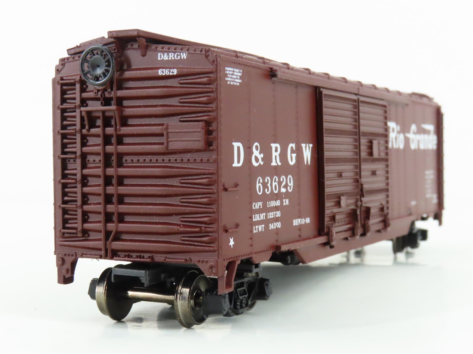 HO Athearn Rail Runner 292-1 D&RGW Rio Grande 50' Double Door Box Car #63629