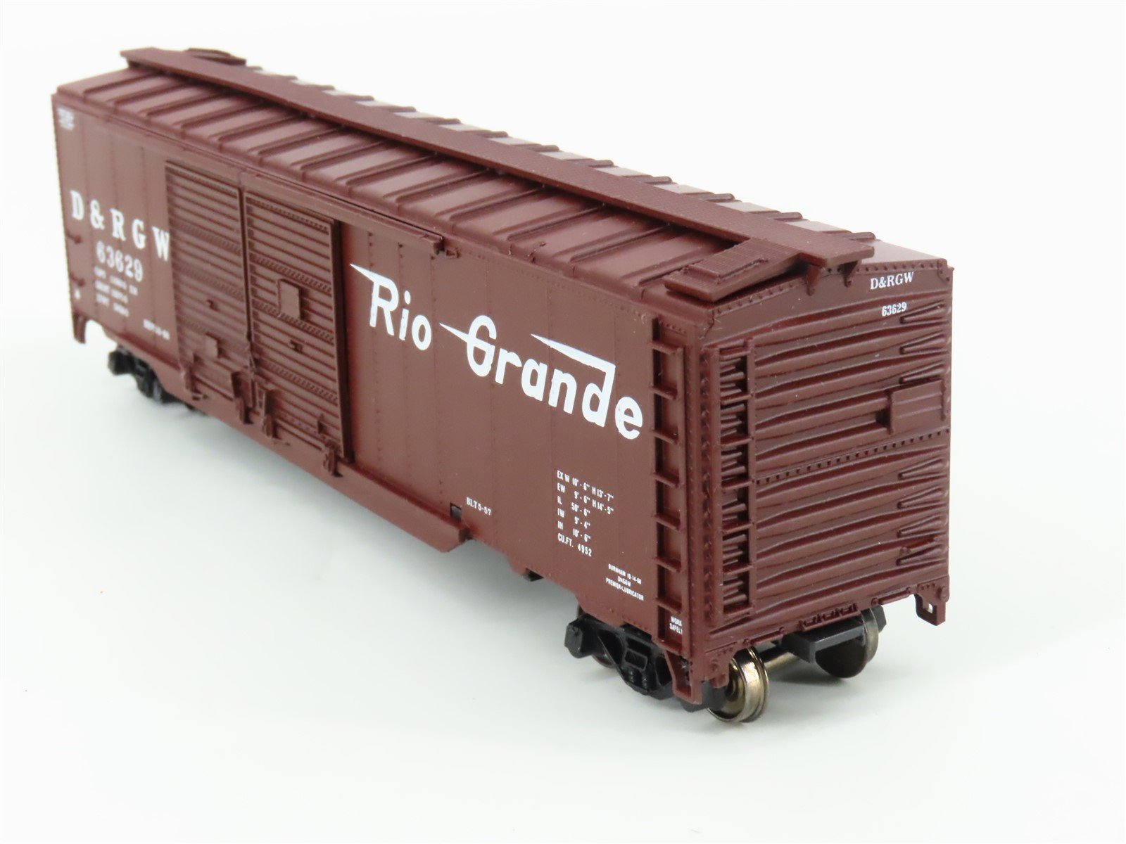 HO Athearn Rail Runner 292-1 D&RGW Rio Grande 50' Double Door Box Car #63629