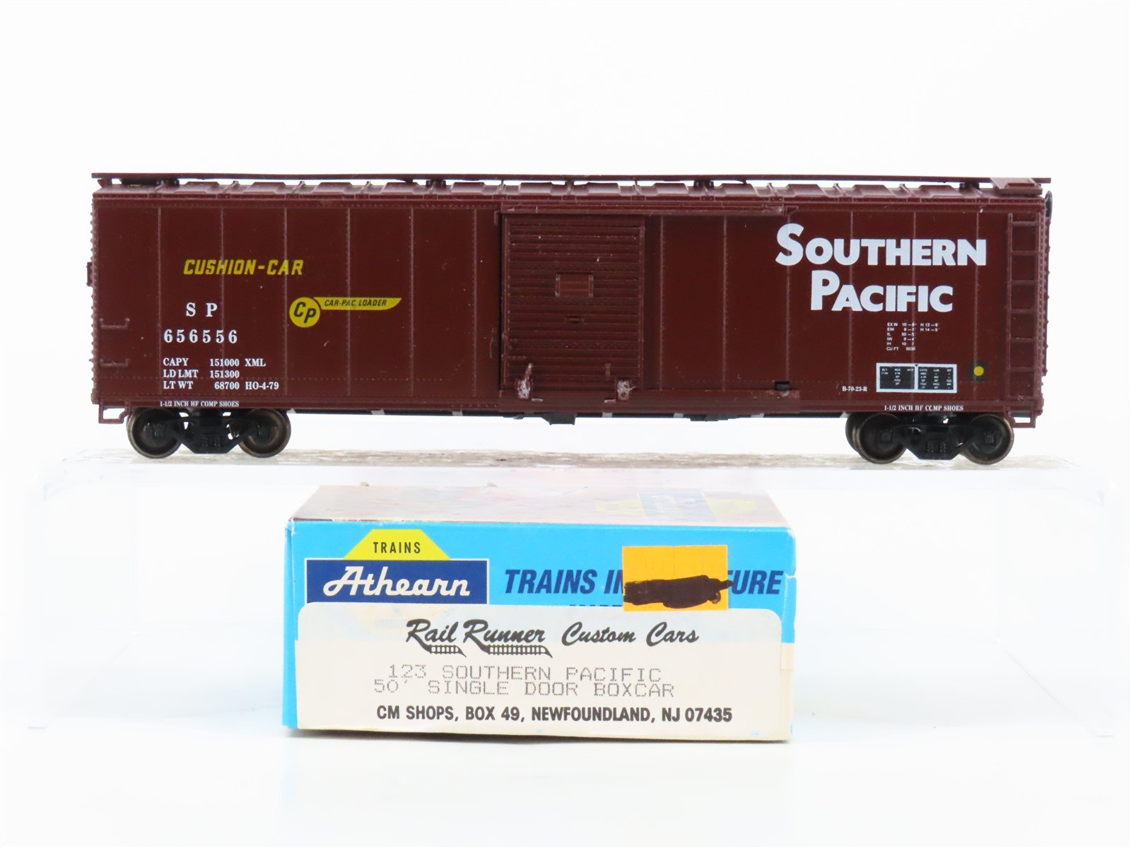 HO Athearn Rail Runner 123 SP Southern Pacific 50' Single Door Box Car #656556