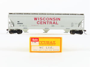 HO Accurail 2004 WC Wisconsin Central ACF 3-Bay Covered Hopper #82800 - Upgraded