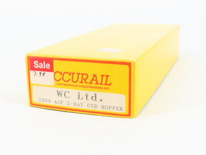 HO Accurail 2004 WC Wisconsin Central ACF 3-Bay Covered Hopper #82800 - Upgraded