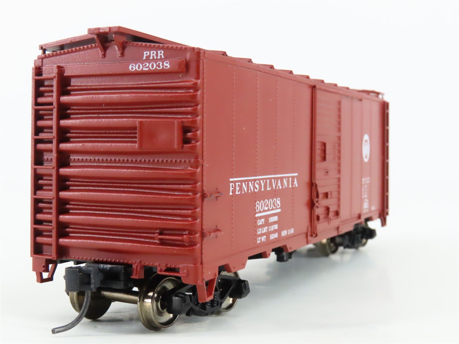 HO Scale Accurail 3204 PRR Pennsylvania 40' AAR Steel Box Car #602038 -Upgraded