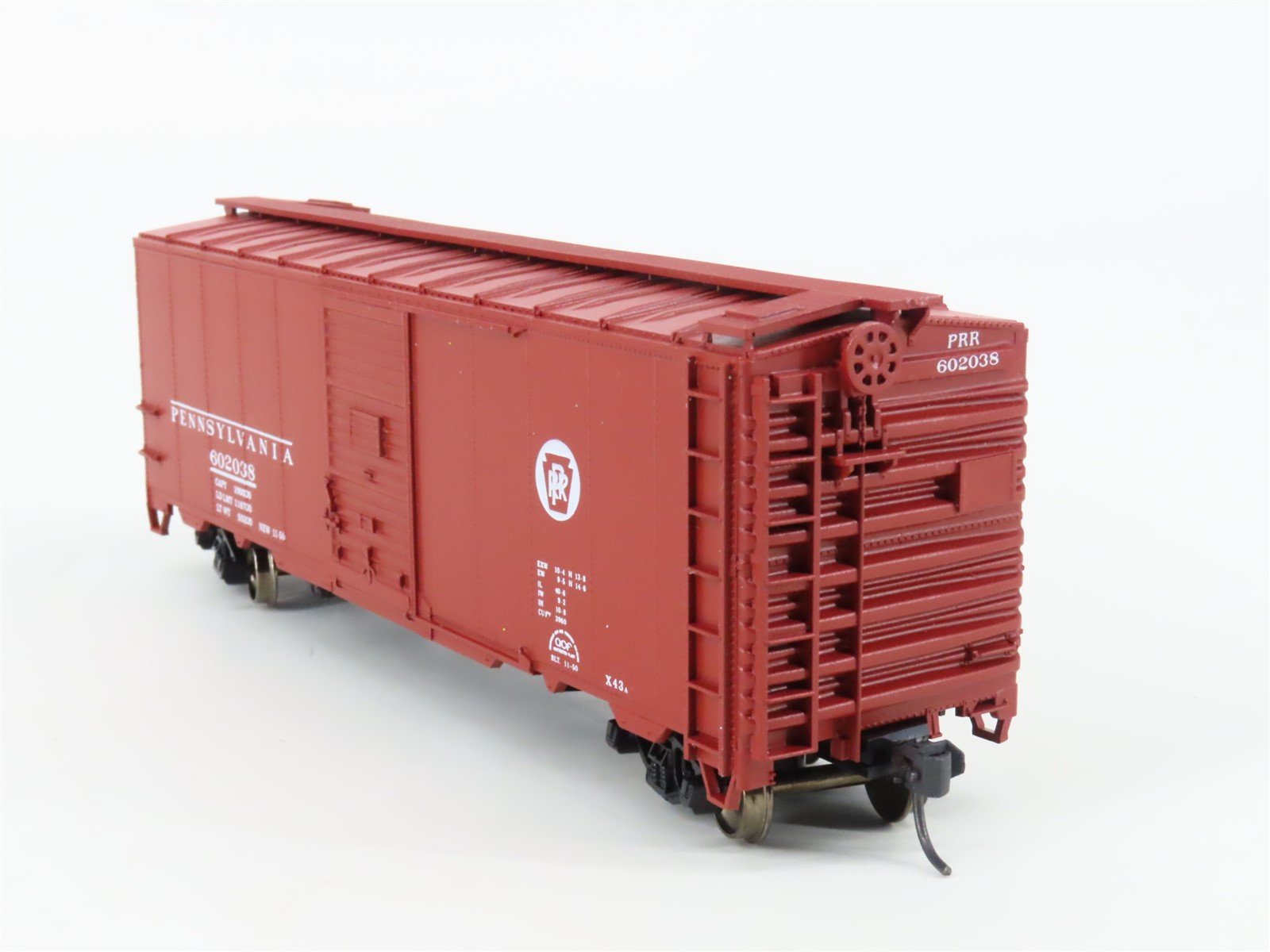 HO Scale Accurail 3204 PRR Pennsylvania 40' AAR Steel Box Car #602038 -Upgraded