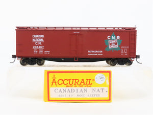 HO Scale Accurail 4807 CN Canadian National 40' Wood Reefer #208467 - Upgraded