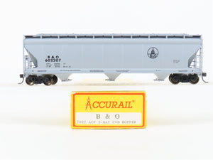 HO Accurail 2022 B&O Baltimore & Ohio ACF 3-Bay Covered Hopper #602207 -Upgraded