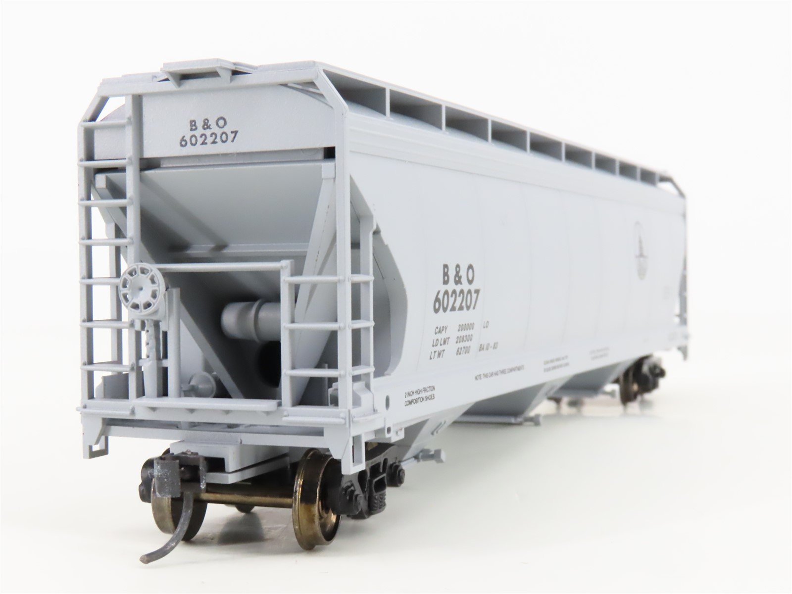 HO Accurail 2022 B&O Baltimore & Ohio ACF 3-Bay Covered Hopper #602207 -Upgraded