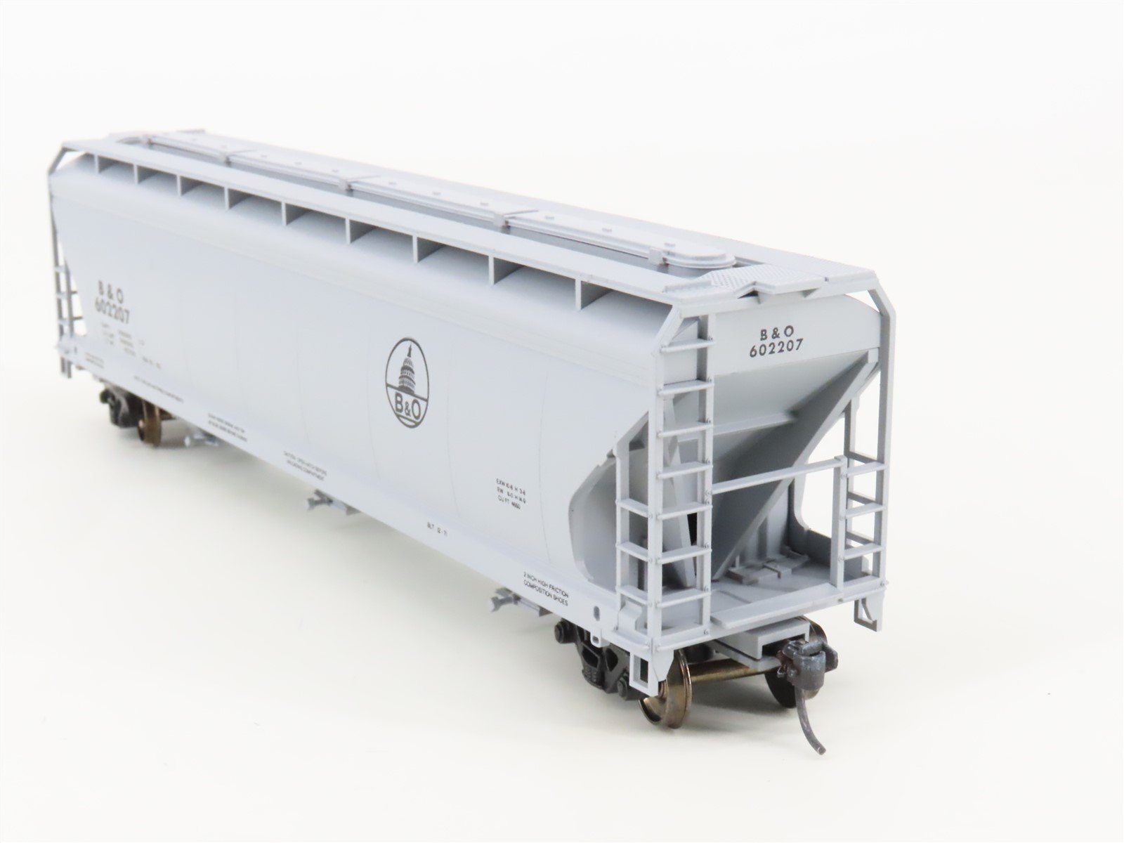 HO Accurail 2022 B&O Baltimore & Ohio ACF 3-Bay Covered Hopper #602207 -Upgraded