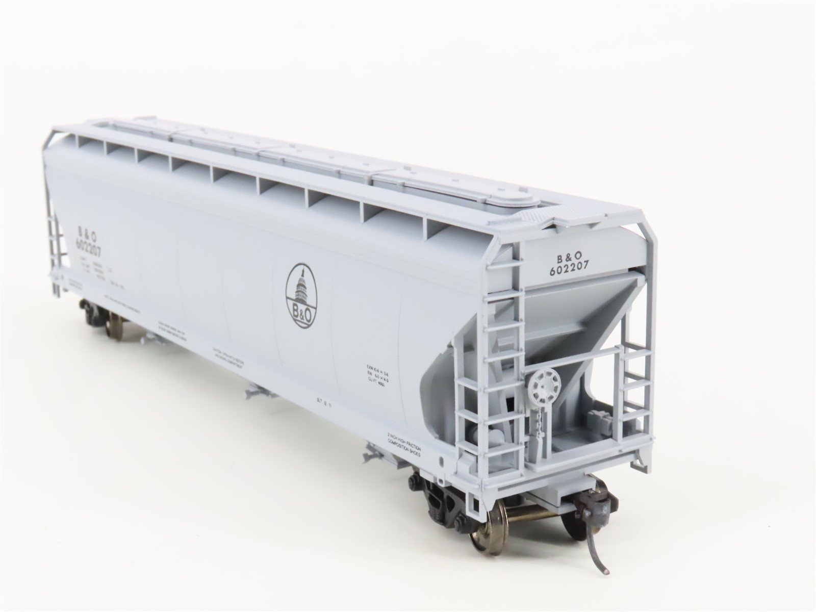 HO Accurail 2022 B&O Baltimore & Ohio ACF 3-Bay Covered Hopper #602207 -Upgraded