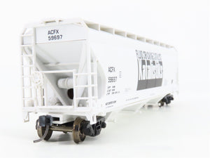 HO Scale Accurail 1558 ACFX Katalistiks 3-Bay Covered Hopper #59697 - Upgraded