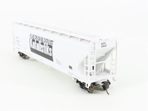 HO Scale Accurail 1558 ACFX Katalistiks 3-Bay Covered Hopper #59697 - Upgraded
