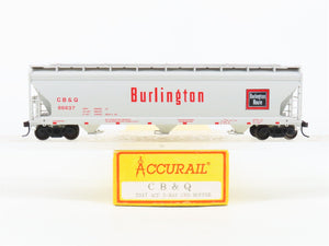HO Accurail 2017 CB&Q Burlington Route ACF 3-Bay Covered Hopper #86637 -Upgraded