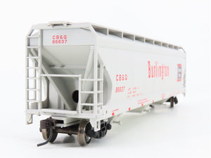 HO Accurail 2017 CB&Q Burlington Route ACF 3-Bay Covered Hopper #86637 -Upgraded