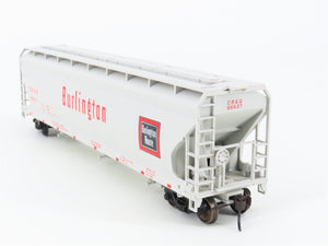 HO Accurail 2017 CB&Q Burlington Route ACF 3-Bay Covered Hopper #86637 -Upgraded