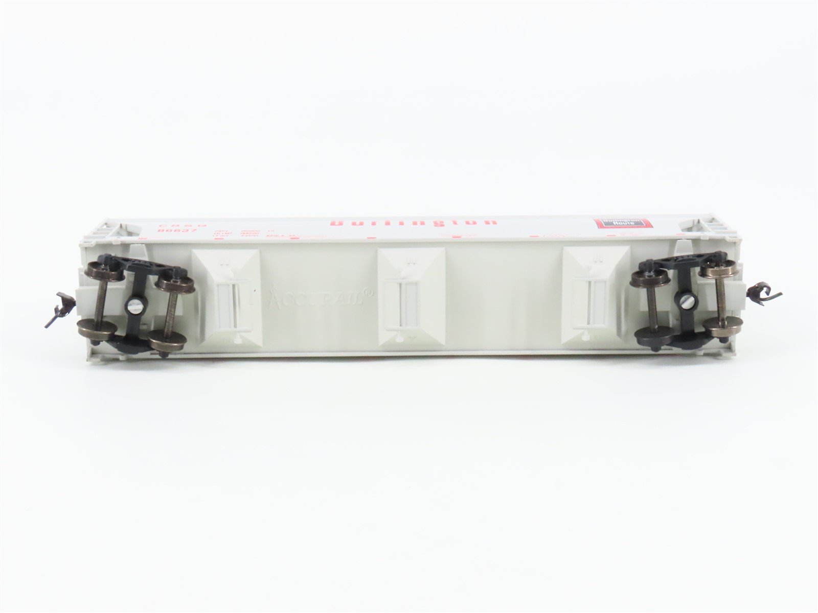 HO Accurail 2017 CB&Q Burlington Route ACF 3-Bay Covered Hopper #86637 -Upgraded