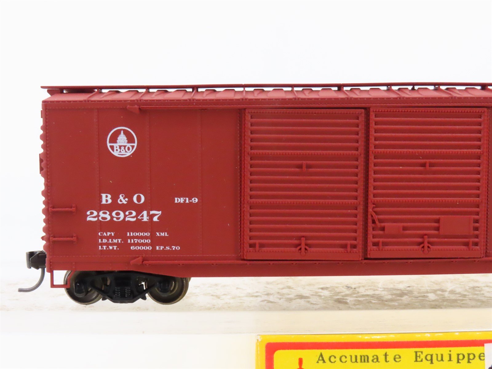 HO Accurail 5202 B&O Baltimore & Ohio 50' AAR Steel Box Car #289247 - Upgraded