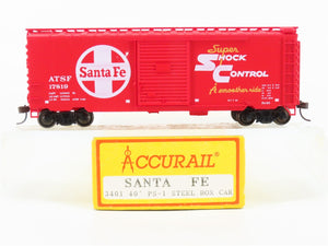 HO Scale Accurail 3401 ATSF Santa Fe 40' PS-1 Steel Box Car #17819 - Upgraded