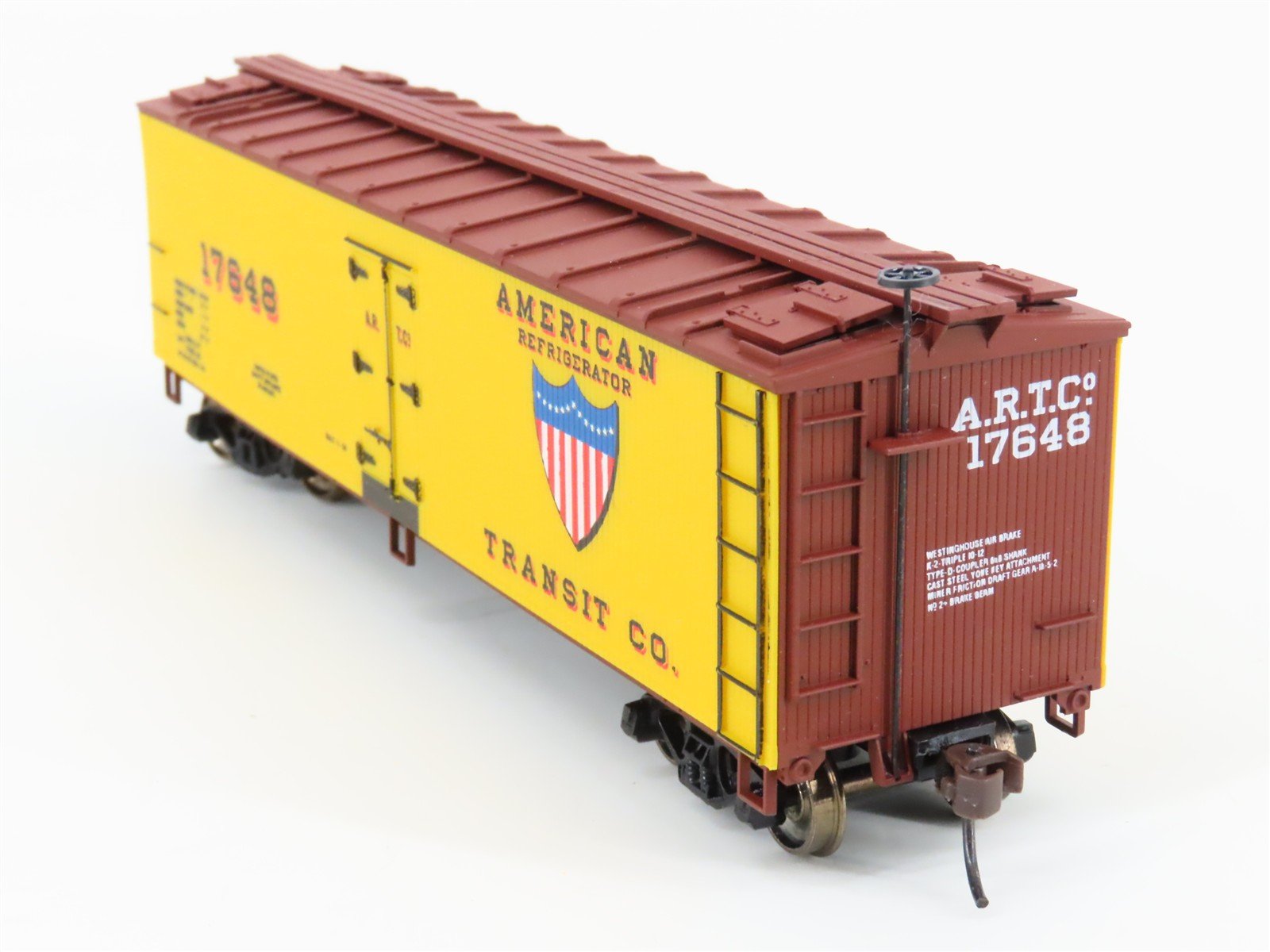 HO Accurail Steam Era Classic 4851 ART American 40' Wood Reefer #17648 -Upgraded