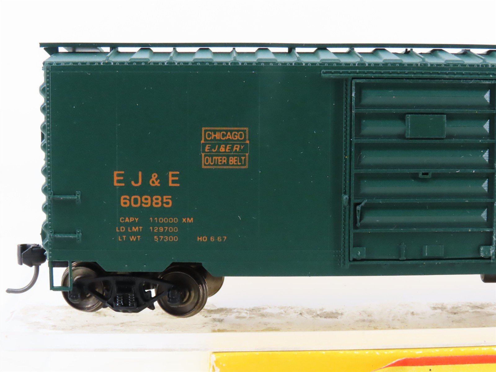 HO Accurail 3408 EJ&E Elgin Joliet & Eastern 40' PS-1 Box Car #60985 - Upgraded