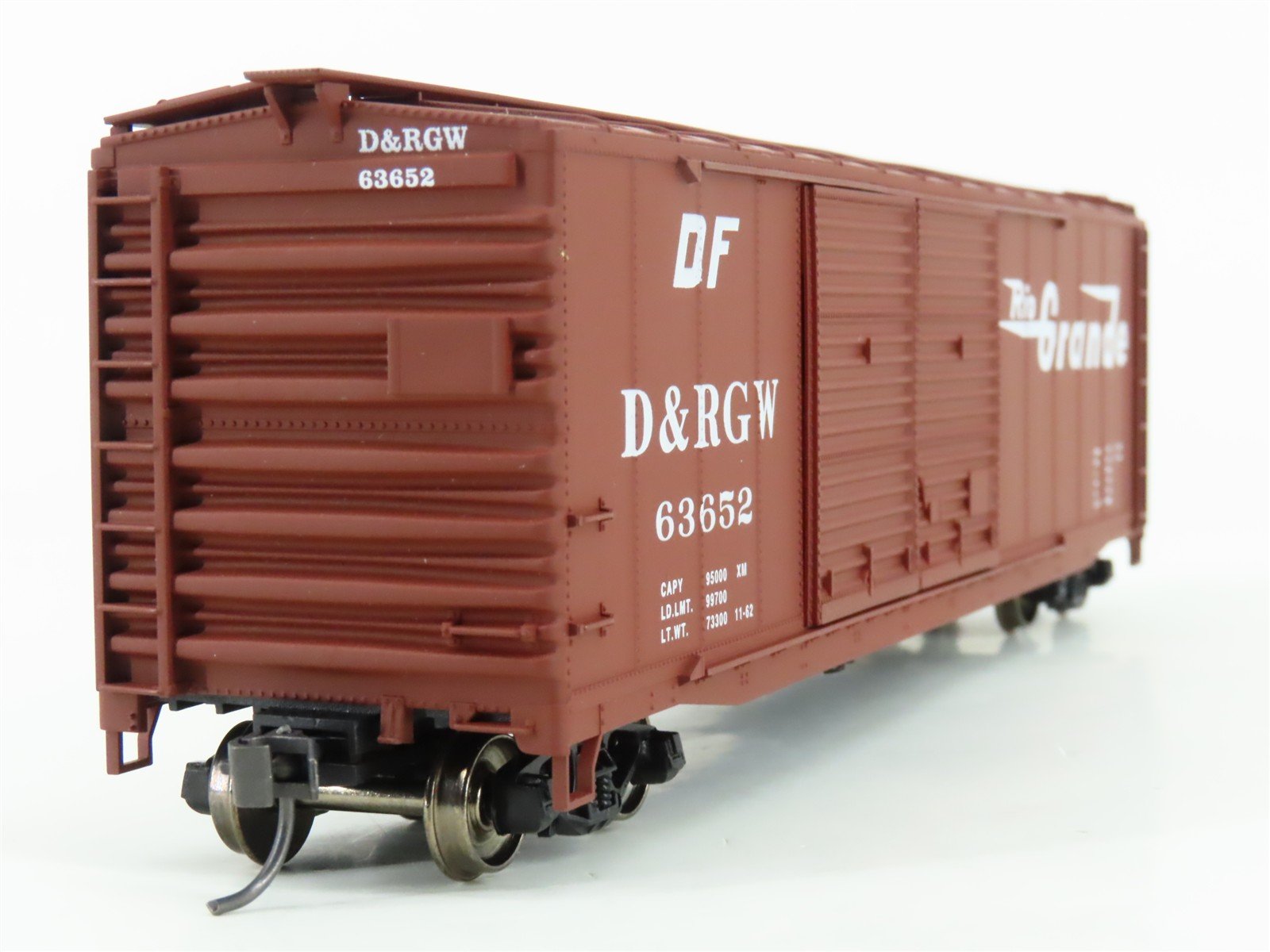 HO Scale Accurail 5205 D&RGW Rio Grande 50' Double Door Box Car #63652 -Upgraded