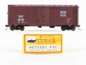 HO Scale Accurail 3224 WP Western Pacific 40' AAR Steel Box Car #20751 -Upgraded